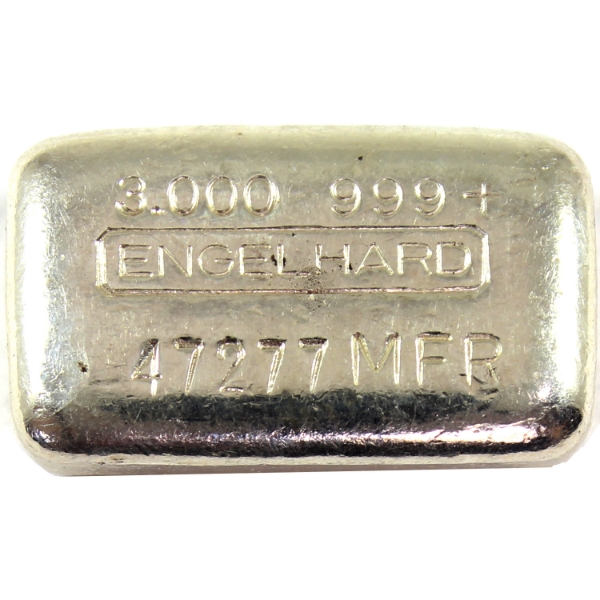 3oz Engelhard c.1970s 5th Series "MFR" Designation .999+ Silver Bar *Consecutive 1 of 3*