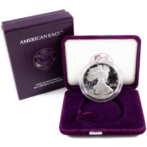 USA Silver 1991 Silver Eagle 1oz .9993 Fine Coin (Tax Exempt)