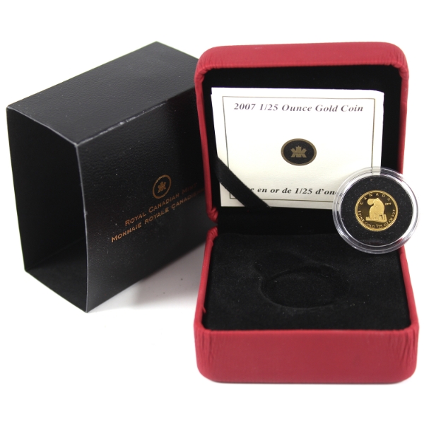 2007 50-cent The Wolf 1/25oz .9999 Pure Gold Coin (Tax Exempt)