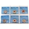 Image 1 : 25-cent 2000-2008 Canada Day Colourised CCCS UNC64 to PF68. 6pcs. 