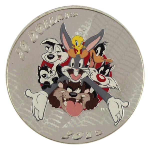 2015 $20 Looney Tunes Classic Scenes Merrie Melodies 1oz .9999 Fine Silver (Tax Exempt)