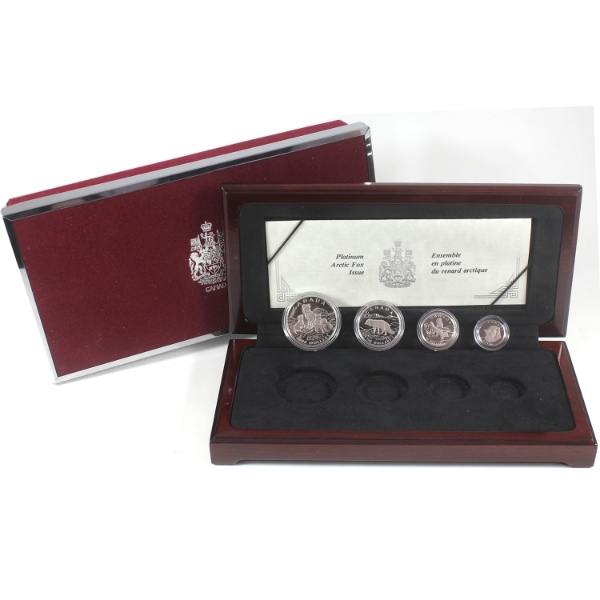 1993 Platinum Arctic Fox 4-Coin Fractional Set (Tax Exempt)