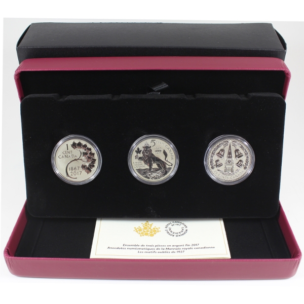 2017 RCM Coin Lore - The Forgotten 1927 Designs 3-Coin Silver Set (Tax Exempt)