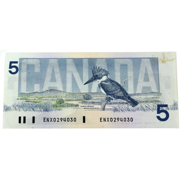 BC-56aA 1986 $5 EF Crow-Bouey SN: ENX0294030