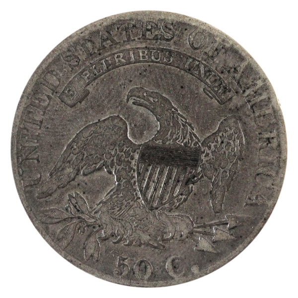 USA Silver 1825 Capped Bust Half Dollar F-VF