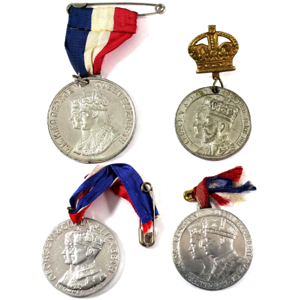 Group Lot of Great Britain 1937 & 1911 Coronation Medals. 4pcs.