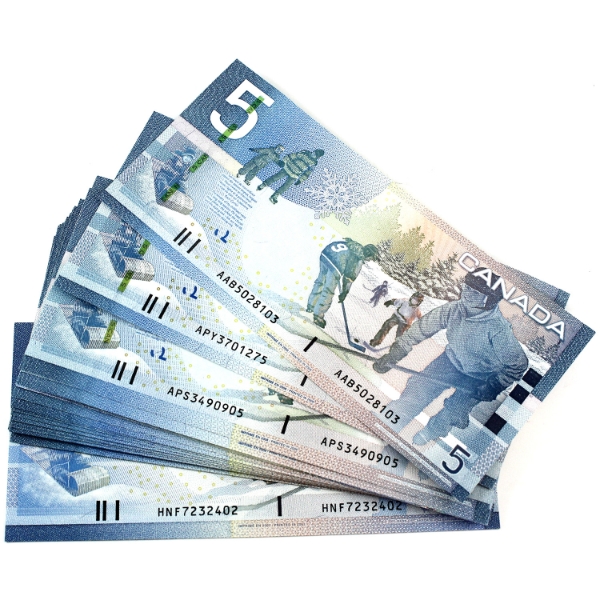2002 & 2006 $5 Bulk Collection of Banknotes UNC or Better. 25pcs.