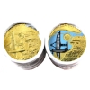 Rolls Loon $1 2022 Coloured & Uncoloured Alexander Graham Bell Special Wrap Rolls. 2 Rolls