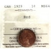 Image 1 : 1-cent 1929 ICCS MS64 Red