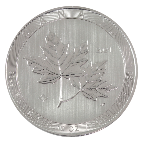 10oz 2021 $50 Magnificent Maple .9999 Fine Silver Round (Tax Exempt)