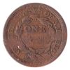 Image 2 : USA 1850 Large Cent Counter Stamped H. Quant