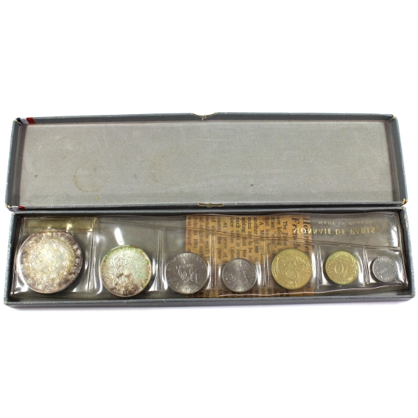 France 1965 'Fleurs de Coins' Series 7-Coin Set