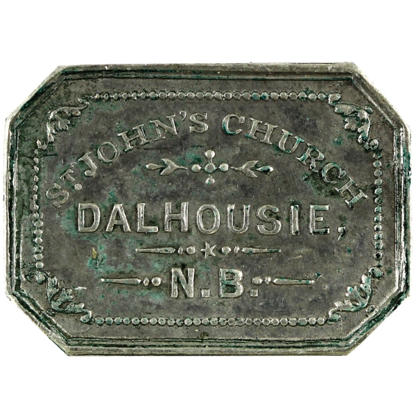 CH-LR383A St John's Church Dalhousie, New Brunswick Rectangular Token