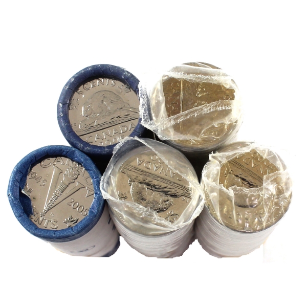 5x 5-cent 1999-2006 Original Rolls of 40pcs. 5 Rolls.