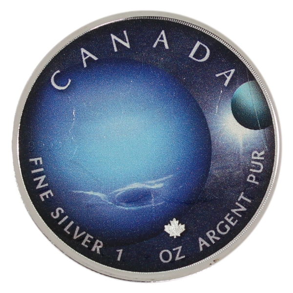 1oz 2022 $5 SML Coloured Our Solar System #9 Neptune .9999 Fine Silver Coin (Tax Exempt)