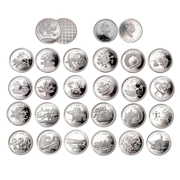 1999-2000 25-cent Millennium Coins Chinese Special Edition 25pc Set