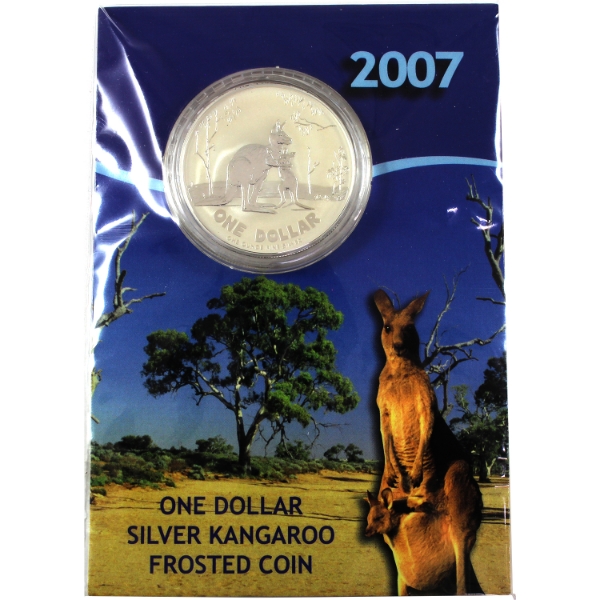 Australia Silver 2007 $1 Kangaroo 1oz .999 Fine Silver (Tax Exempt)