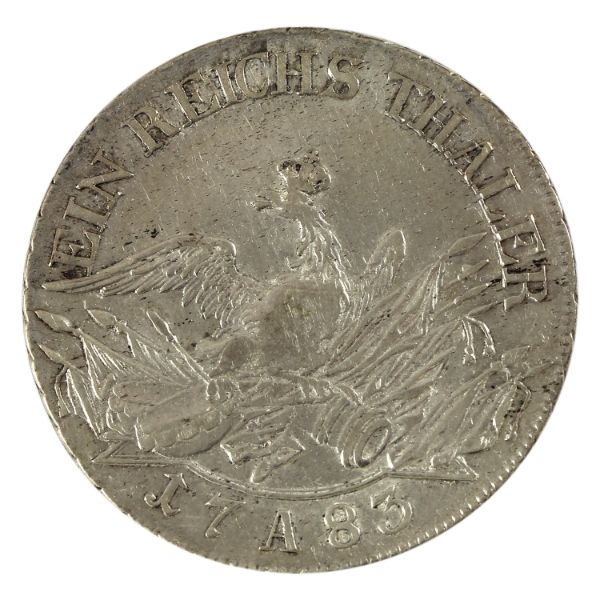 German States-Prussia Silver 1783A Thaler EF-AU (Rubbed)