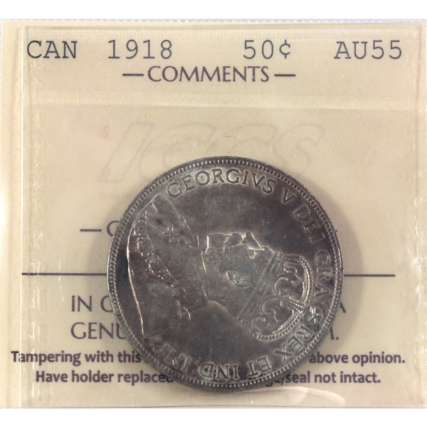 50-cent 1918 ICCS AU55