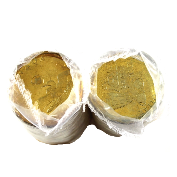 Loon $1 2012 Grey Cup & Olympic Lucky Loon Rolls of 25pcs. 2Rolls