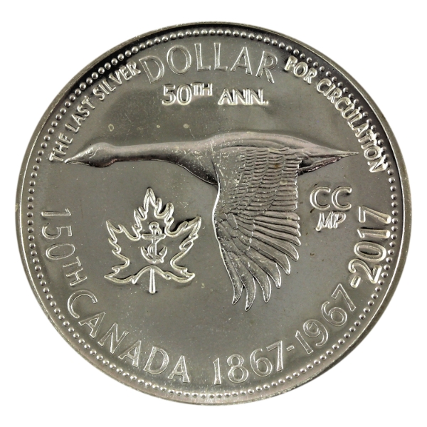 Canada Silver $1 1967 CTSP Canada 150, Leaf & Anchor. Limited Mintage of 200