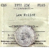 Image 1 : 25-cent 1951 Low Relief ICCS PL65