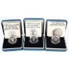 Great Britain 1983, 1984 & 1985 Sterling Silver Proof 1 Pound Coins. 3pcs.
