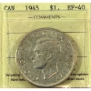 Image 1 : Silver $1 1945 ICCS EF40