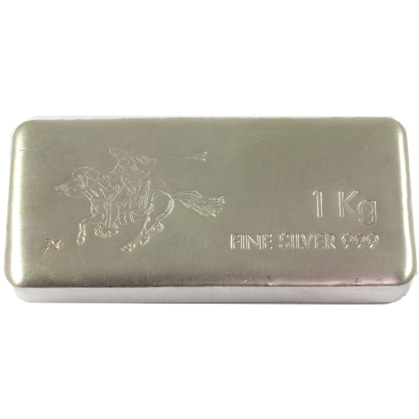 1 Kilo Pony Express .999 Fine Silver Bar (Tax Exempt)