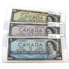 Image 1 : 3x 1954 $5, $10 & $20 F-VF to VF Beattie-Rasminsky. 3pcs. 