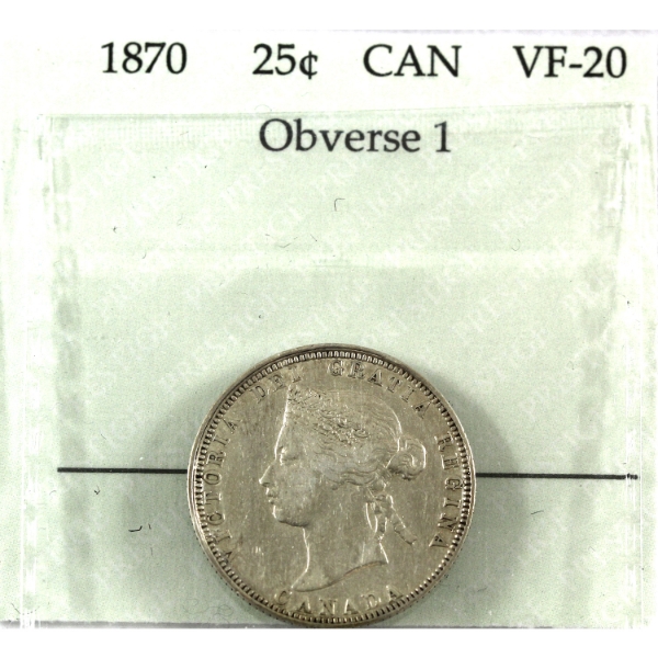 25-cent 1870 Obverse 1 Prestige VF20