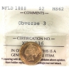 Image 1 : Newfoundland Gold $2 1888 Obverse 3 ICCS MS62