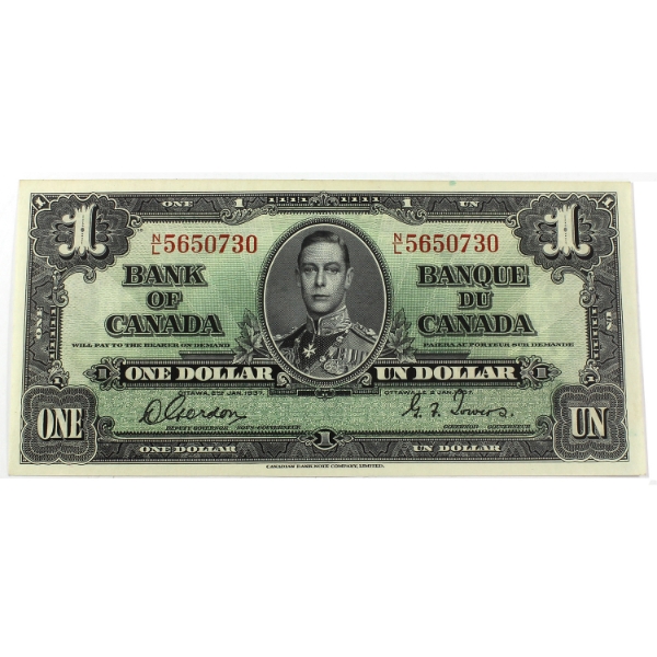BC-21c 1937 $1 UNC Gordon-Towers SN: N/L5650730