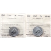 Image 1 : 5-cent 1944 & 1945 ICCS MS65. 2pcs