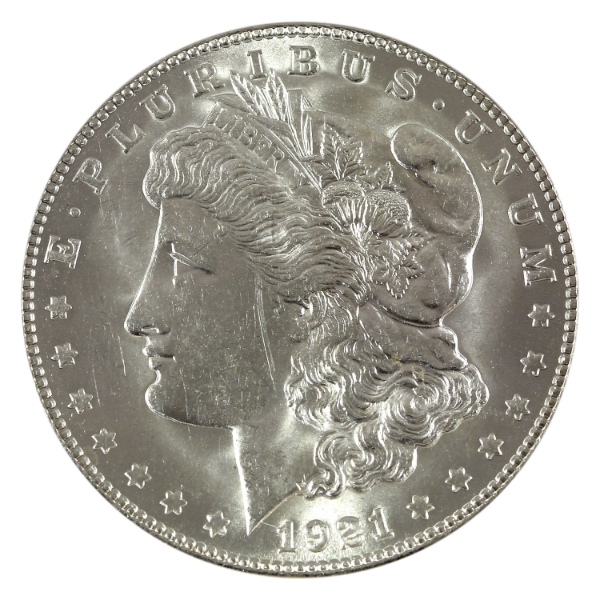 USA Silver 1921-S Morgan Dollar Choice BU