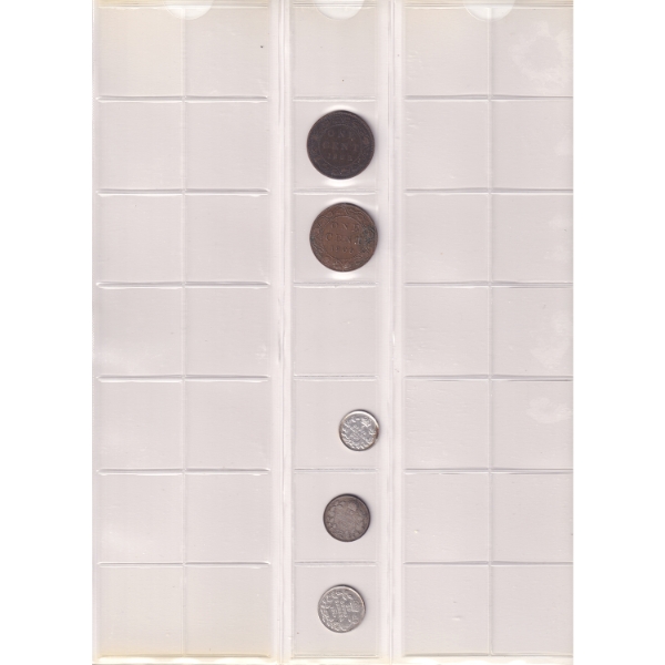 1-cent, 5-cent & 10-cent 1882-2008 Bulk Collection in 3 Ring Binder. 121pcs