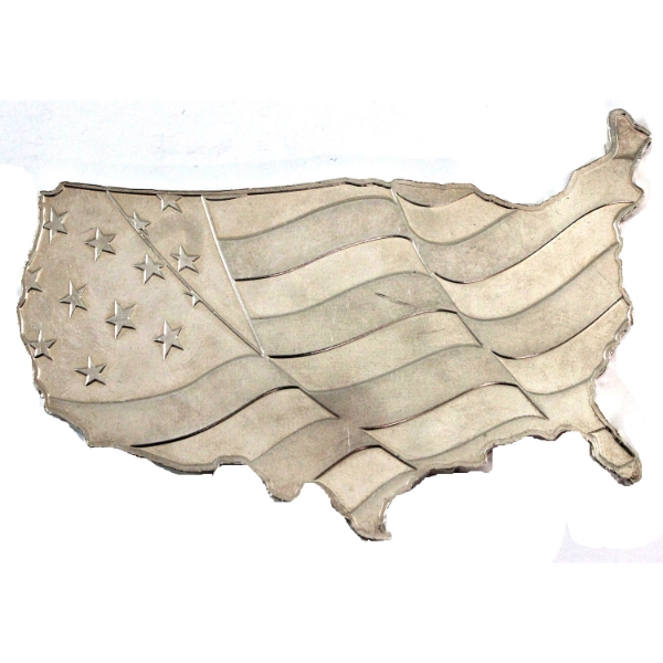 5oz Elemetal American Flag .999 Fine Silver Bar (Tax Exempt)