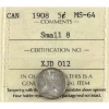 Image 1 : 5-cent 1908 Small 8 ICCS MS64