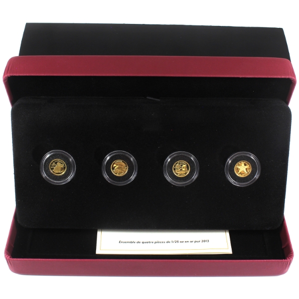 2013 50-cent 1/25oz .9999 Fine Gold 4-Coin Set (Tax Exempt)