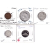 Image 1 : ERRORS 1940-1968 1-cent to 50-cent with Rotated Dies (22.5 Degrees). 5pcs. 