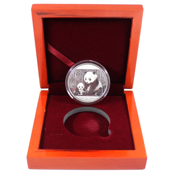 China Silver 2012 10 Yuan Panda 1oz Fine Silver Coin (Tax Exempt)