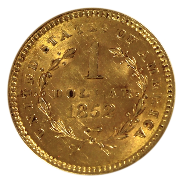 USA Gold 1852 Dollar UNC+