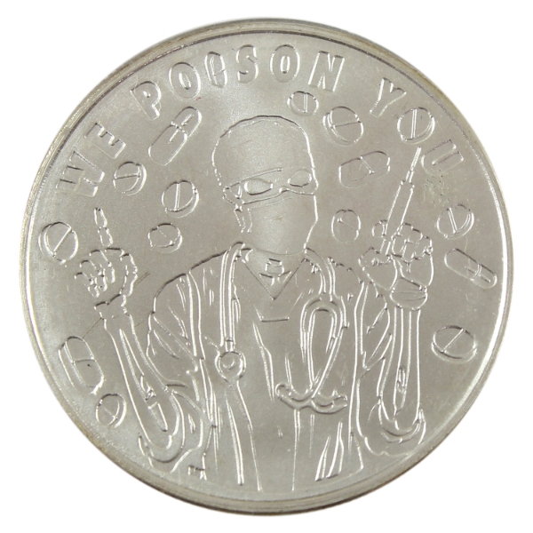 1oz Silver Shield 2016 We Poison You .999 Fine Silver Round (Tax Exempt)