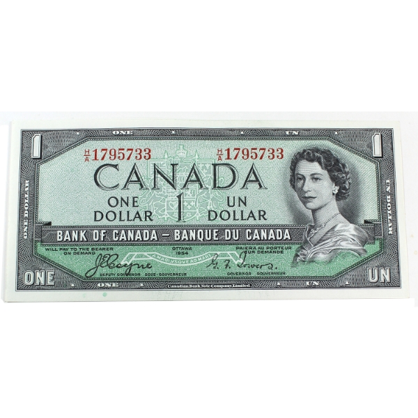 BC-29a 1954 $1 Devil's Face UNC Coyne-Towers SN:H/A1795733