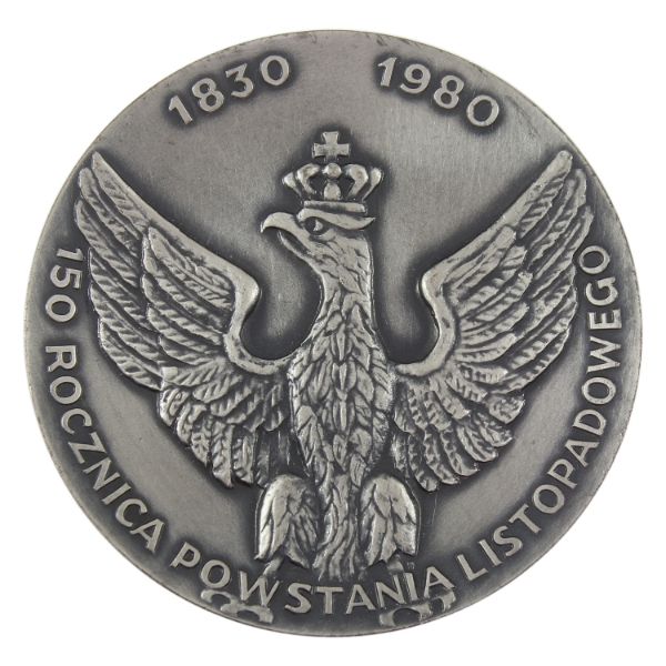 Poland 1980 150th Ann. of the November Uprising 1830-1980 159.1g-Silver Plated Bronze, 70mm