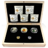 Image 1 : 2014 Majestic Maple Leaves Pure Silver, Gold, & Platinum 5-Coin Set (Tax Exempt)