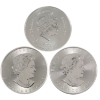 Image 2 : 3x 1oz 2016-2021 Assorted .9999 Fine Silver Rounds. 3pcs. (Tax Exempt)