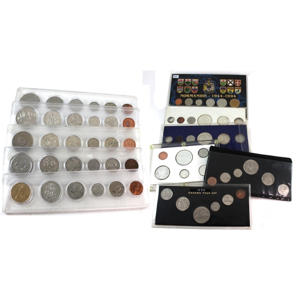 1958-1994 Bulk Collection of Year Sets in Plastic and Cardboard Holders. 11 Sets 