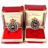 Image 1 : $15 1999 Year of the Rabbit & 2000 Year of the Dragon Sterling Silver & Gold Plated Cameo. 2pcs.