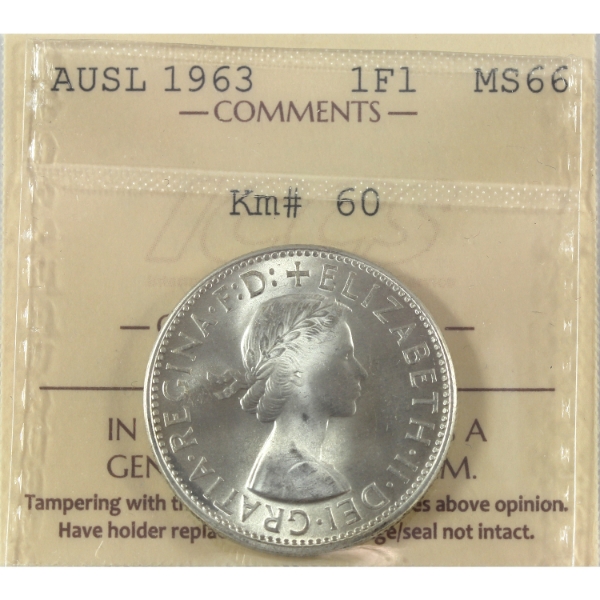 Australia 1963 Florin ICCS MS66